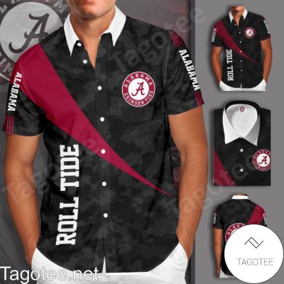 Alabama Crimson Tide Football Team Black Hawaiian Shirt And Short