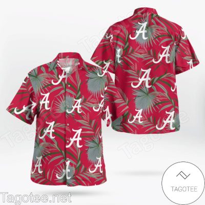 Alabama Crimson Tide Logo Red Hawaiian Shirt And Short