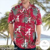 Alabama Crimson Tide Logo Red Hawaiian Shirt And Short B - demo10