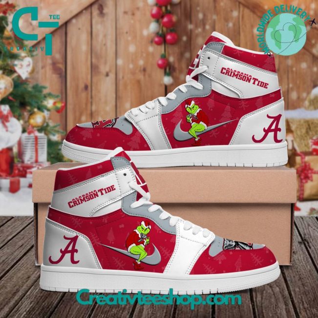 Alabama Crimson Tide x Grinch Air Jordan 1 Sneaker - soulcals.com