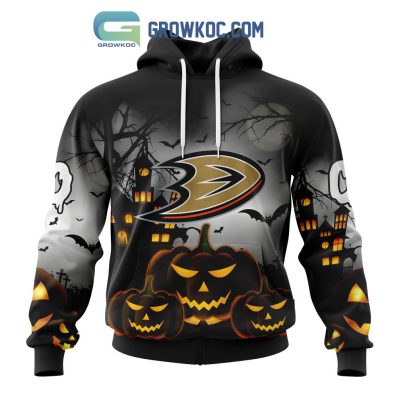 Anaheim Ducks NHL Special Pumpkin Halloween Night Hoodie T Shirt