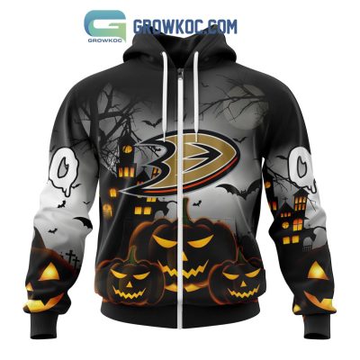 Anaheim Ducks NHL Special Pumpkin Halloween Night Hoodie T Shirt