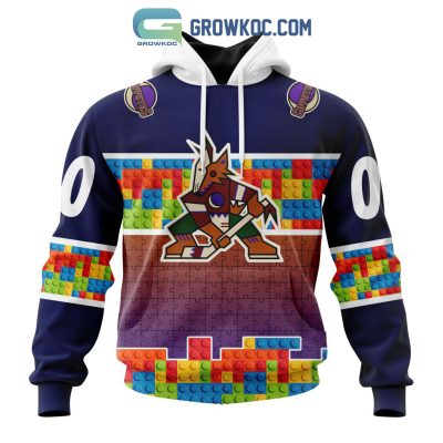 Arizona Coyotes NHL Special Autism Awareness Design Hoodie T Shirt Arizona Coyotes NHL Special Autism Awareness Design Hoodie T Shirt