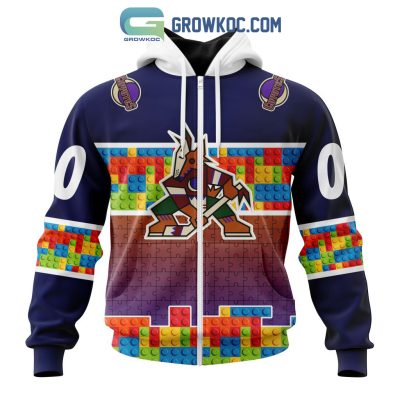 Arizona Coyotes NHL Special Autism Awareness Design Hoodie T Shirt