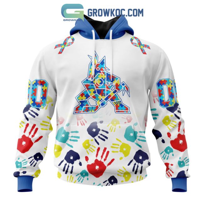 Arizona Coyotes NHL Special Autism Awareness Hands Hoodie T Shirt