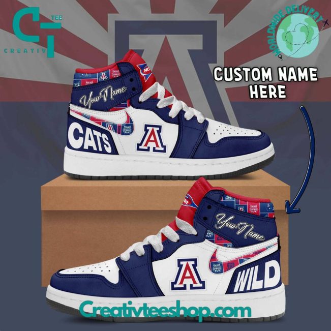 Arizona Wildcats NCAA Custom Name Air Jordan 1 Sneaker - soulcals.com