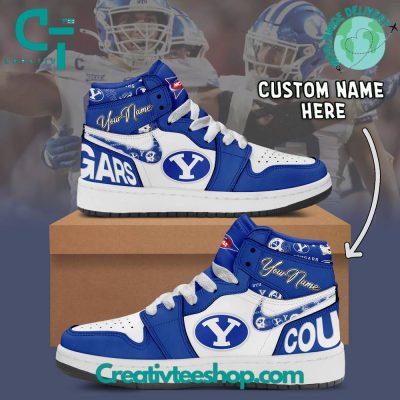 BYU Cougars NCAA Custom Name Air Jordan 1 Sneaker - soulcals.com