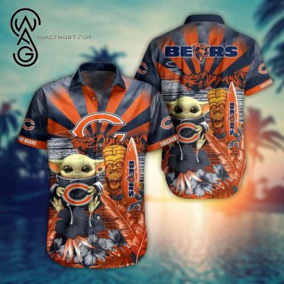 Baby Yoda And Chicago Bears Combo Hawaiian Shirt And Shorts - Hot Sale 2025