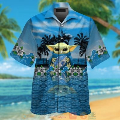 Baby Yoda Detroit Lions Hawaiian Shirt And Shorts - Hot Sale 2025