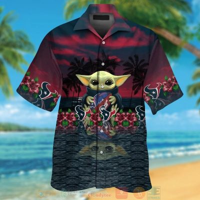 Baby Yoda Hug Houston Texans Hawaiian Shirt And Shorts - Hot Sale 2025