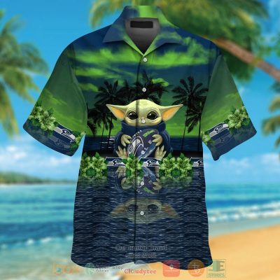 Baby Yoda Hug Seattle Seahawks Hawaiian Shirt And Shorts - Hot Sale 2025