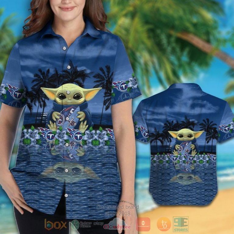 Baby Yoda Hug Tennessee Titans Hawaiian Shirt And Shorts - Hot Sale 2025