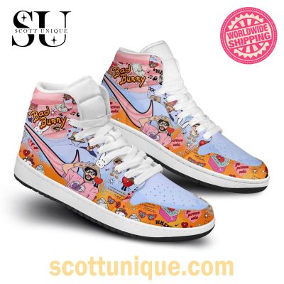 Bad Bunny Where She Goes Air Jordan 1 High Top Sneaker -Soulcals.com