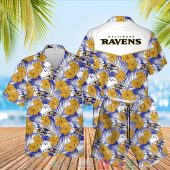 Baltimore Ravens Nfl Hibiscus Hawaiian Shirt Shorts.jpg - demo10