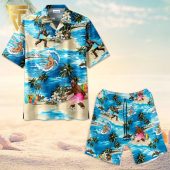 Bigfoot Surfing Sunset Aloha All Over Print Hawaiian Shirts And Beach Shorts - Hot Sale 2025