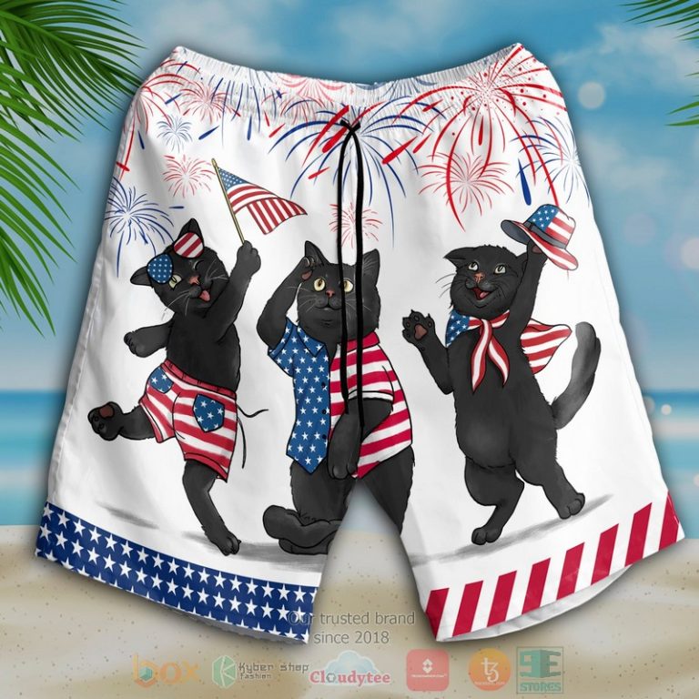 Black Cat Independence Day Is Coming Hawaiian Shirt, Shorts - Hot Sale 2025 Black Cat Independence Day Is Coming Hawaiian Shirt, Shorts - Hot Sale 2025