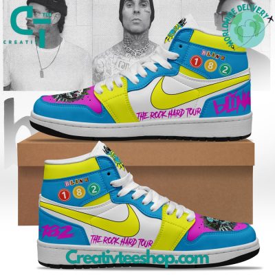 Blink 182 The Rock Hard Tour Air Jordan 1 Sneaker - soulcals.com