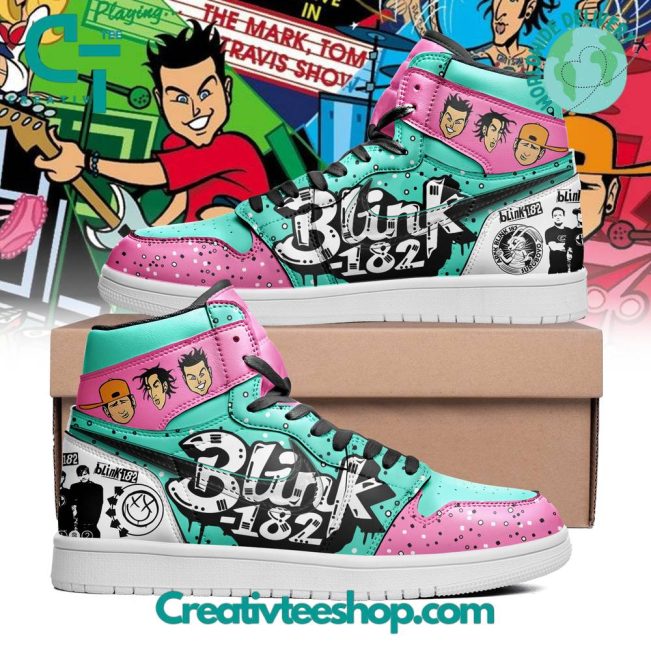 Blink-182 Band Air Jordan 1 Sneaker - soulcals.com