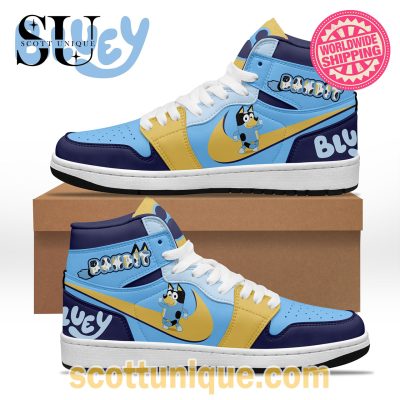 Bluey Bandit Premium Nike Air Jordan 1 High Top Sneaker -Soulcals.com
