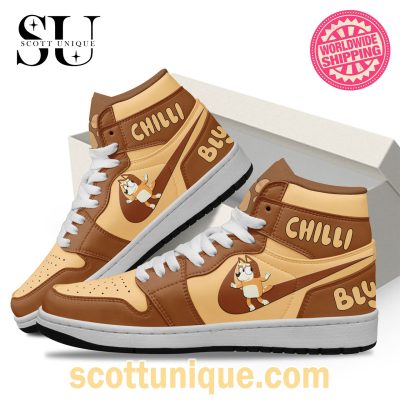 Bluey Chilli Premium Nike Air Jordan 1 High Top Sneaker -Soulcals.com