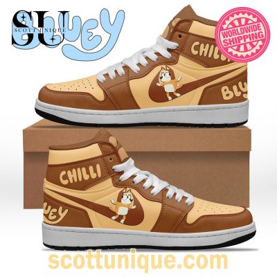 Bluey Chilli Premium Nike Air Jordan 1 High Top Sneaker -Soulcals.com