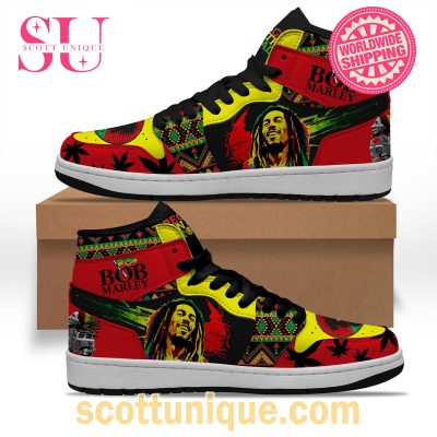 Bob Marley Reggae On The Road Nike Air Jordan 1 High Top -Soulcals.com
