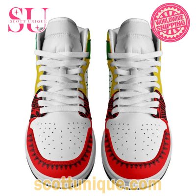 Bob Marley Reggae On The Road Premium Air Jordan 1 High Top Shoes -Soulcals.com