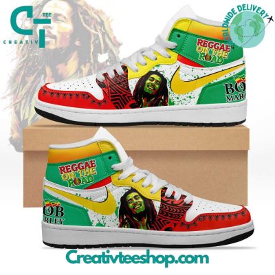 Bob Marley Reggae On the Road Air Jordan 1 Sneaker - soulcals.com
