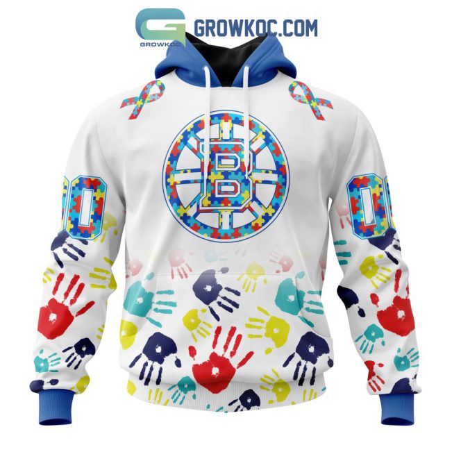 Boston Bruins NHL Special Autism Awareness Hands Hoodie T Shirt