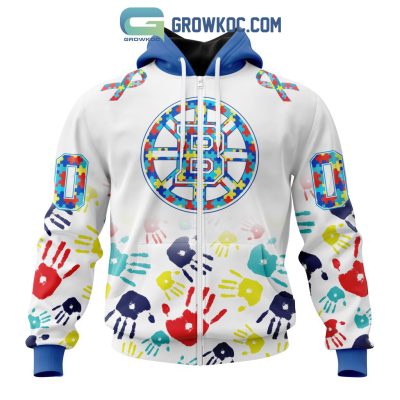 Boston Bruins NHL Special Autism Awareness Hands Hoodie T Shirt