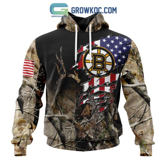 Boston Bruins NHL Special Camo Realtree Hunting Personalized Hoodie T Shirt