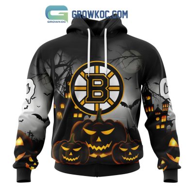 Boston Bruins NHL Special Pumpkin Halloween Night Hoodie T Shirt