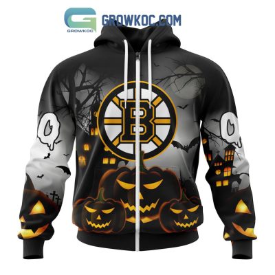 Boston Bruins NHL Special Pumpkin Halloween Night Hoodie T Shirt