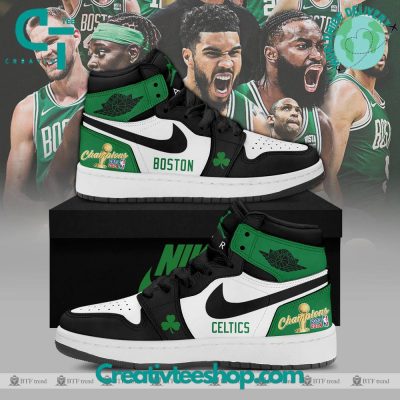 Boston Celtics 2024 Finals Champions Air Jordan 1 Sneaker - soulcals.com