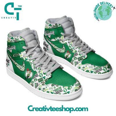 Boston Celtics Different Here Air Jordan 1 Sneaker - soulcals.com