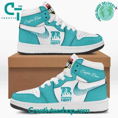 Brisbane Heat BBL 13 Mens Champions Custom Name Air Jordan 1 Sneaker - soulcals.com
