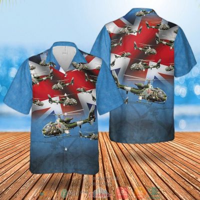 British Army Aerospatiale Gazelle Hawaiian Shirt, Short - Hot Sale 2025