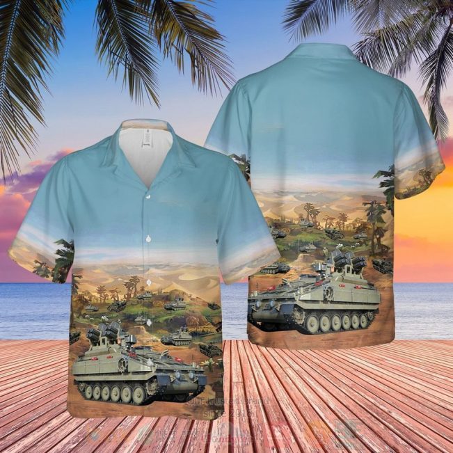 British Army Alvis Stormer Hvm Combat Vehicle Hawaiian Shirt, Short - Hot Sale 2025