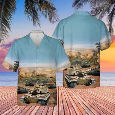 British Army Challenger 2 Combat Vehicle Hawaiian Shirt, Short - Hot Sale 2025