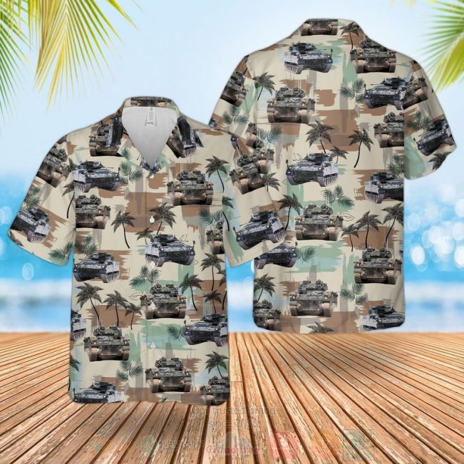 British Army Warrior Tracked Armoured Vehicle Hawaiian Shirt, Short - Hot Sale 2025