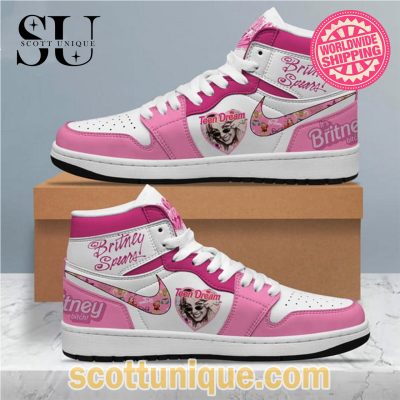 Britney Spears Teen Dream Nike Air Jordan 1 High Top Sneakers -Soulcals.com
