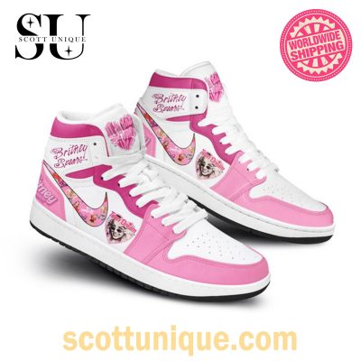 Britney Spears Teen Dream Nike Air Jordan 1 High Top Sneakers -Soulcals.com