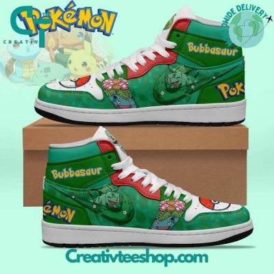 Bubbasaur Pokemon Air Jordan 1 Sneaker - soulcals.com