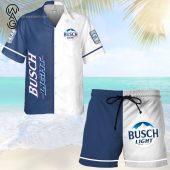 Busch Light Beer All Over Print Hawaiian Shirt And Beach Shorts - Hot Sale 2025