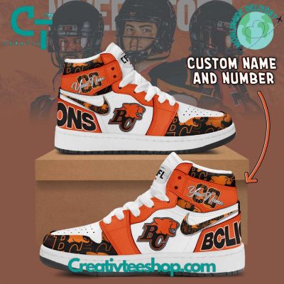 CFL BC Lions Personalized Air Jordan 1 Sneaker - soulcals.com