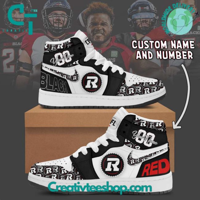 CFL Ottawa Redblacks Personalized Air Jordan 1 Sneaker - soulcals.com