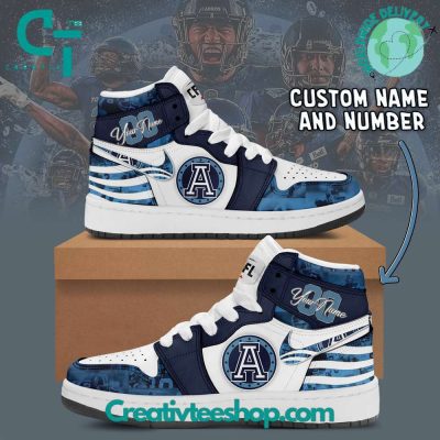 CFL Toronto Argonauts Personalized Air Jordan 1 Sneaker - soulcals.com
