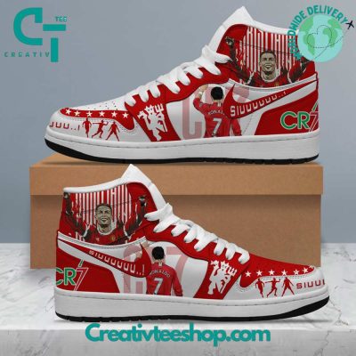 CR7 Ronaldo Manchester United Air Jordan 1 Sneaker - soulcals.com
