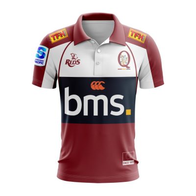 Super Rugby Queensland Reds Personalized 2025 Home Polo