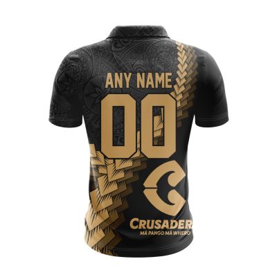 Super Rugby BNZ Crusaders Special Black And Gold Polo Design ST2401